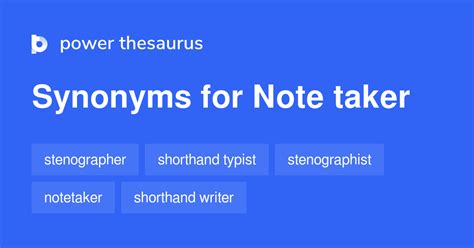 pre written synonym|another name for note taker.